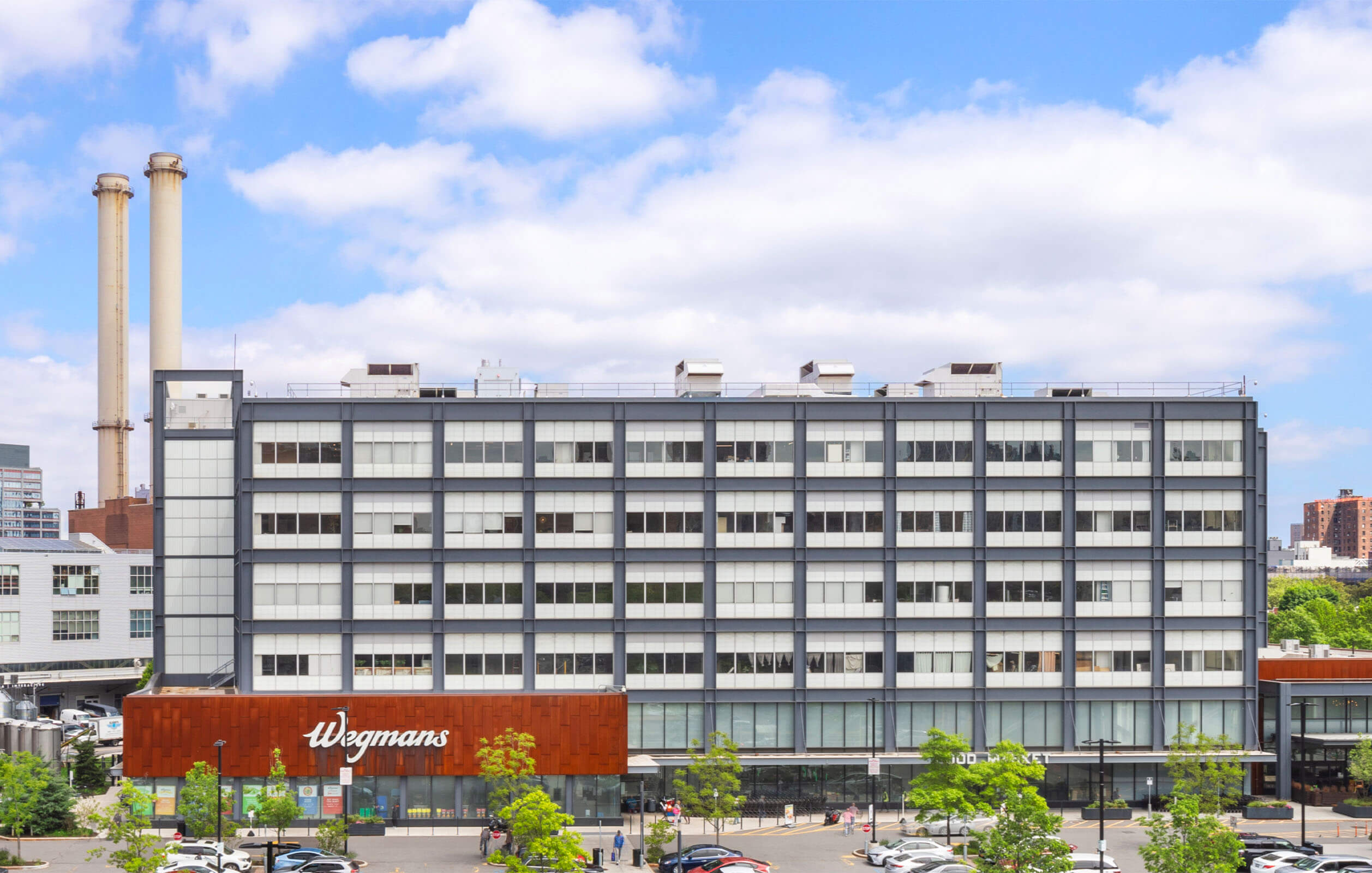 Wegmans supermarket below light industrial below in the Brooklyn Navy Yard