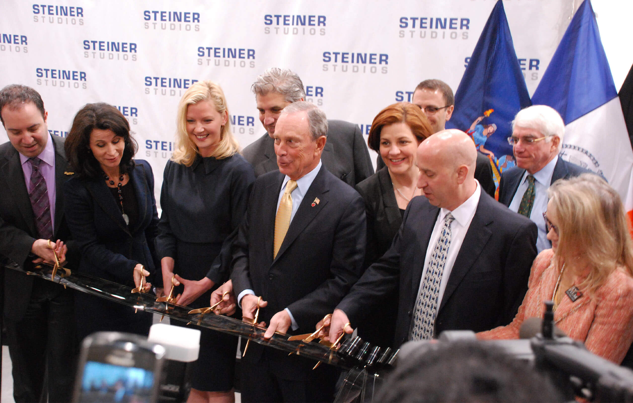 Ribbon cutting ceremony with Mayor Michael Bloomberg at Steiner Studios