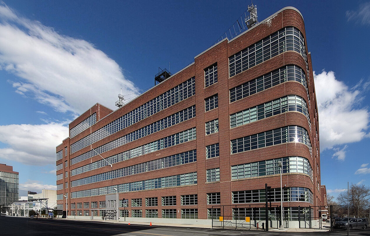Historic seven-story production support building at Steiner Studios