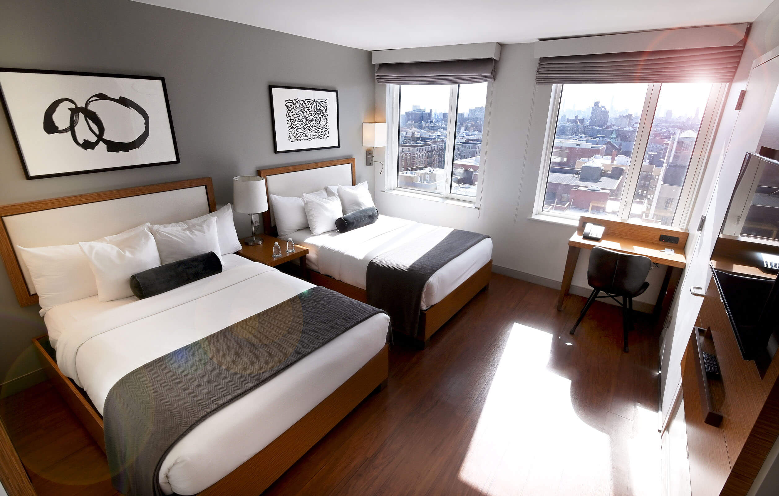 Interior of hotel room at the Edge Hotel