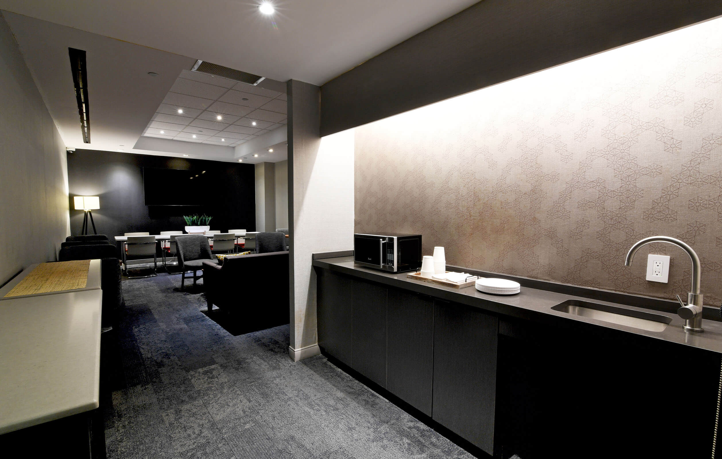 Corporate conference area inside the Edge Hotel