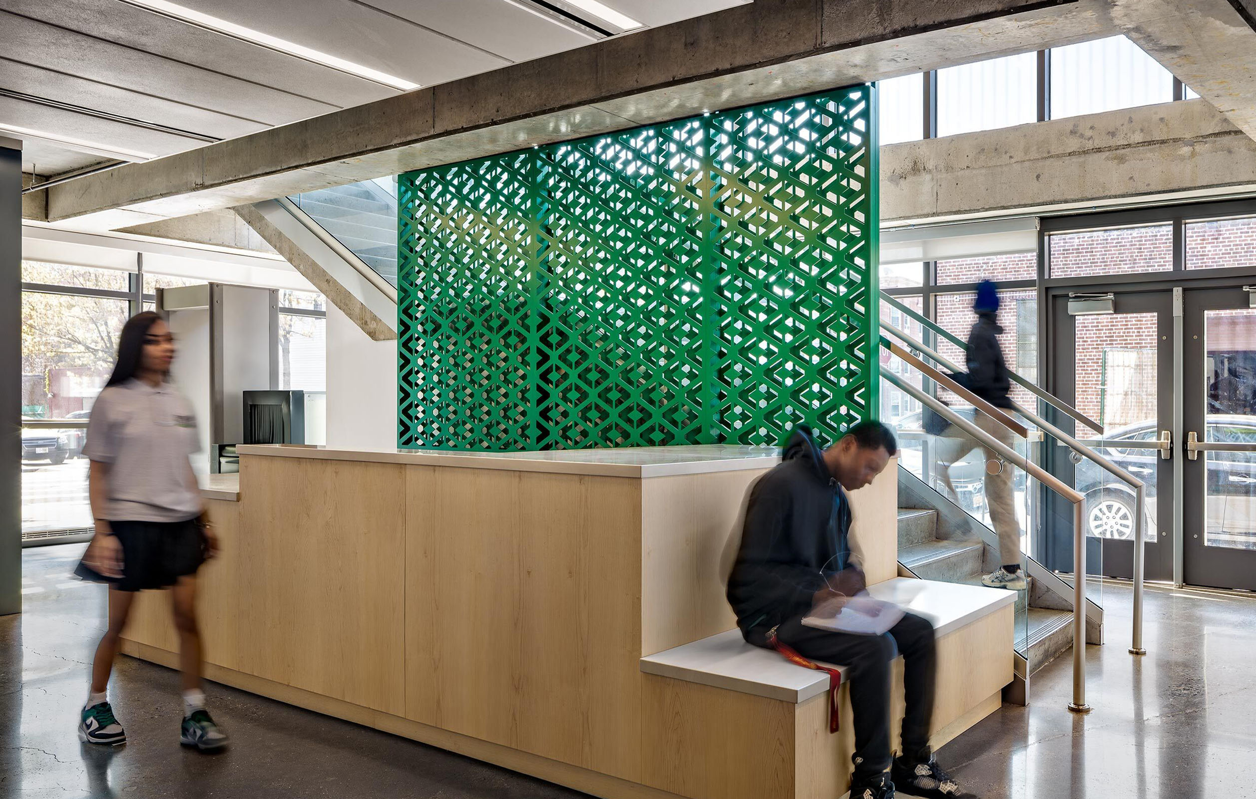 Student sitting area at Comp Sci High
