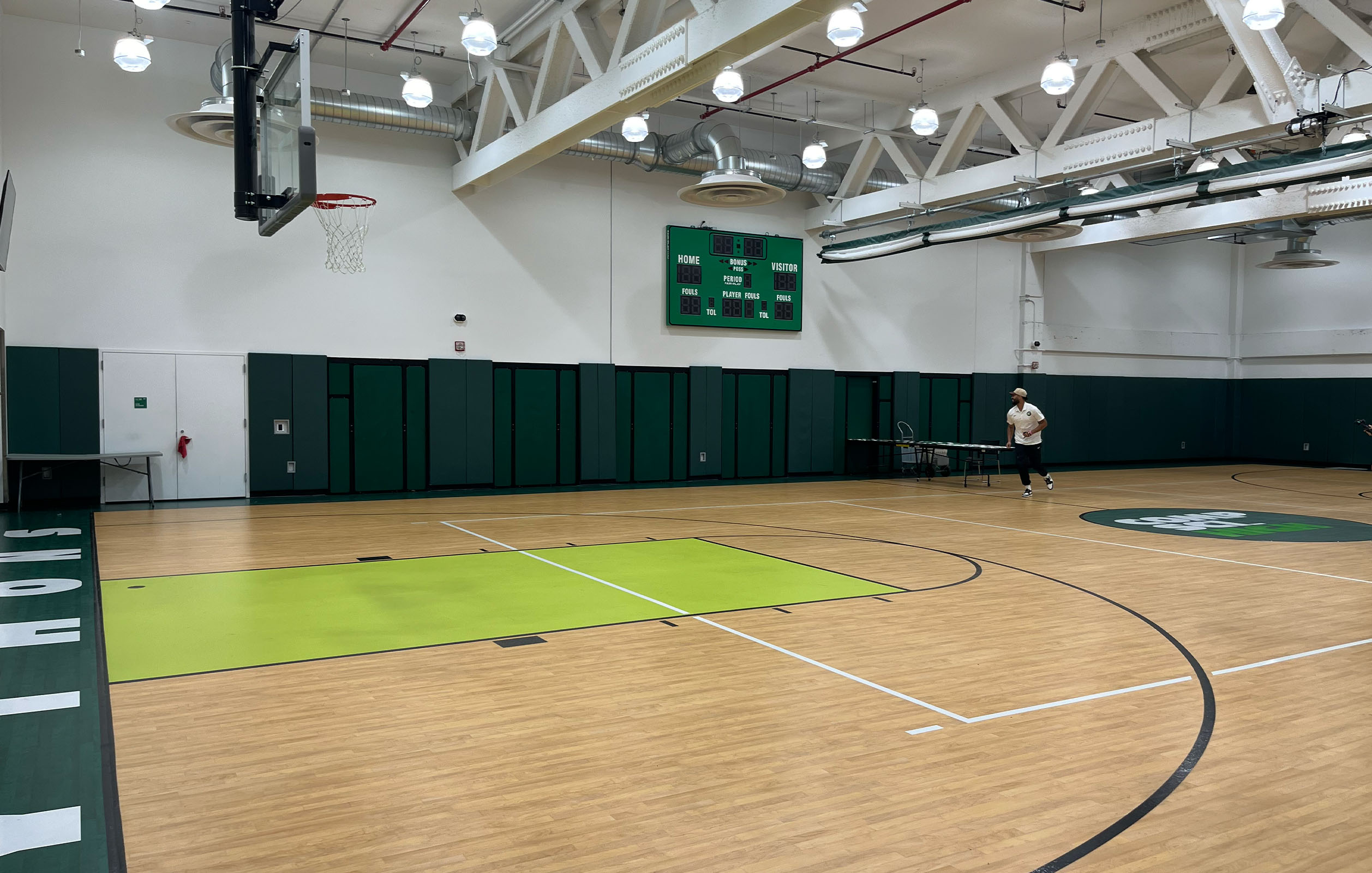 New basketball court at Comp Sci High in the South Bronx