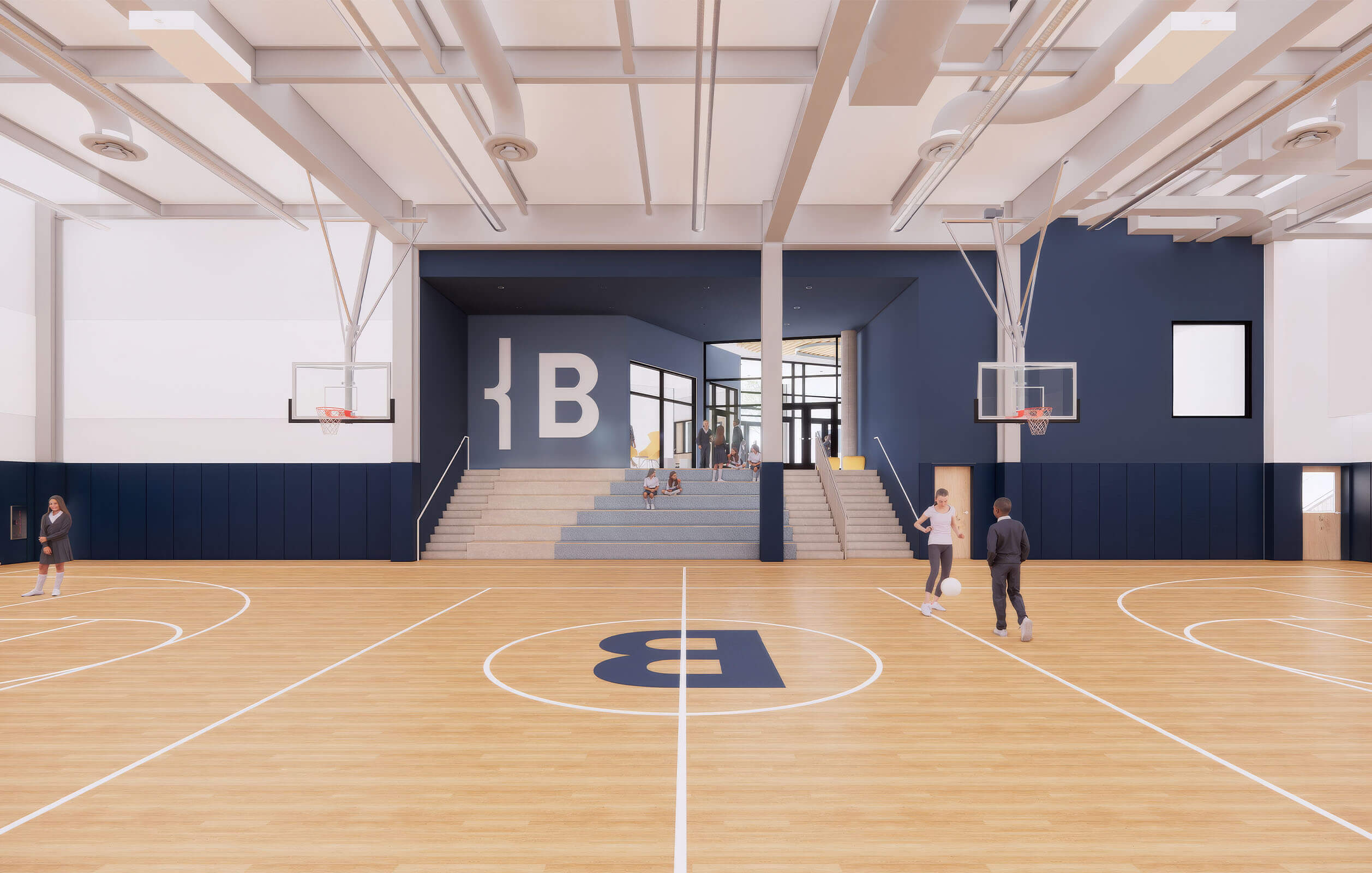 Rendering of the Bold Charter School's new gym