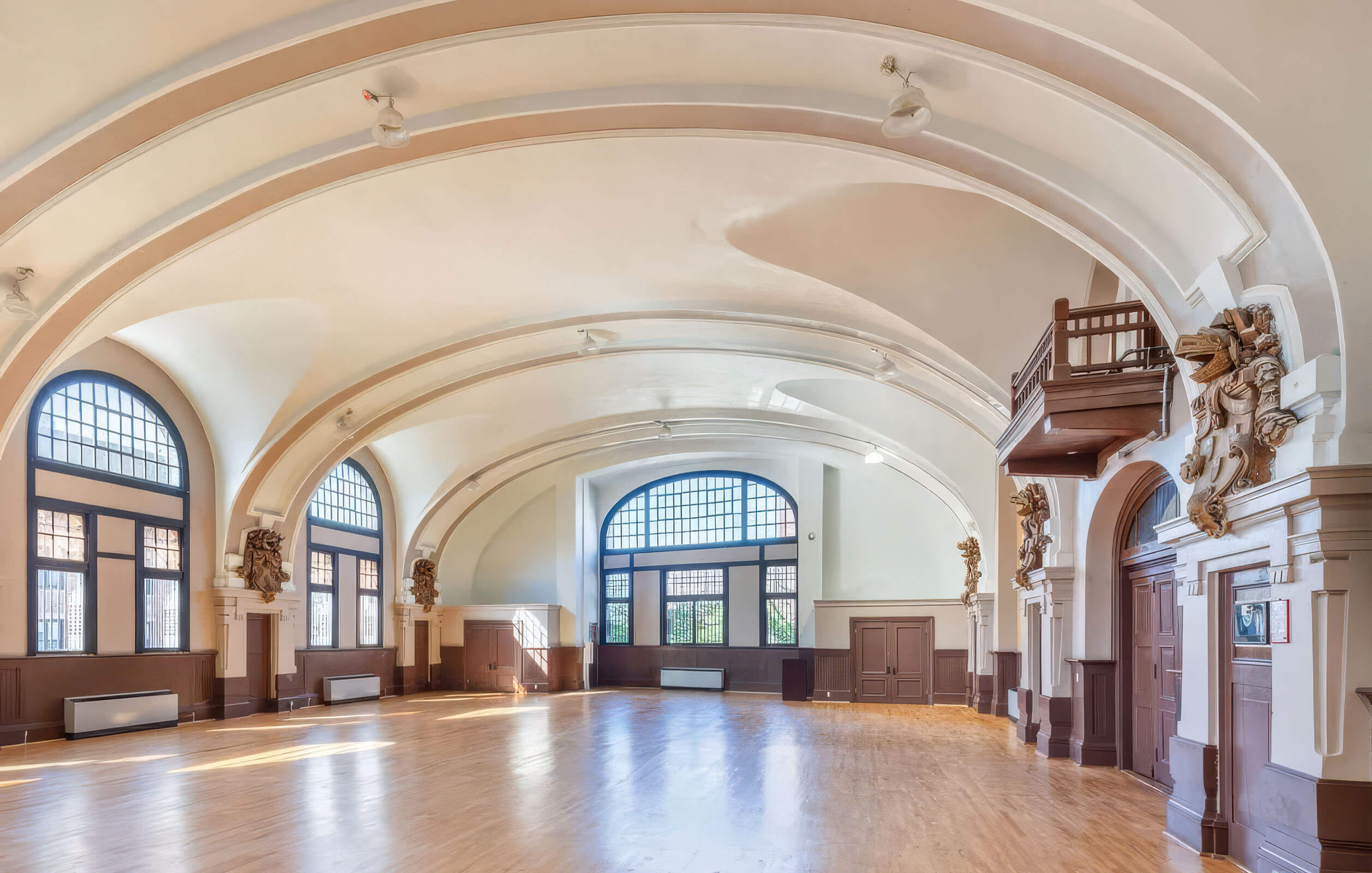 Event space at the renovated Bedford-Union Armory in Brooklyn