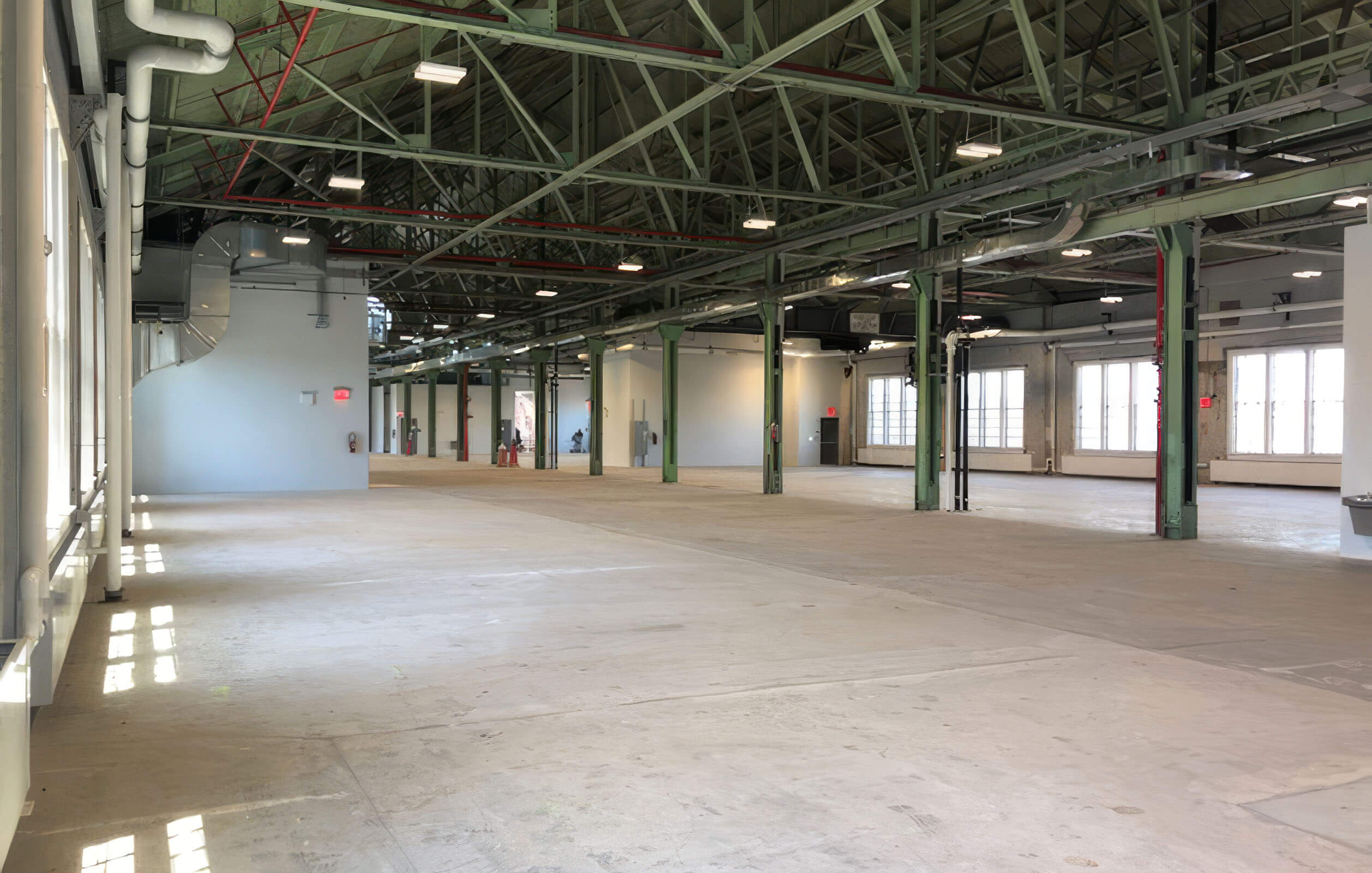 Redeveloped space within the Brooklyn Navy Yard's Building 127