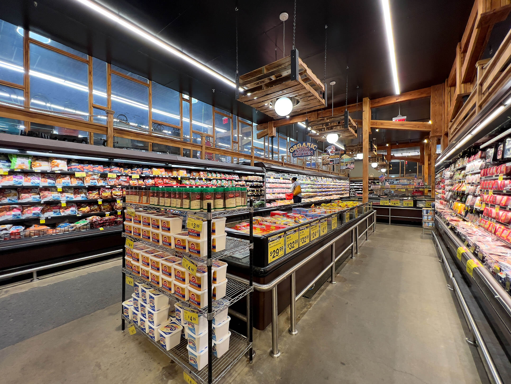 Interior of new 51,000 square foot Food Bazaar in the East New York section of Brooklyn
