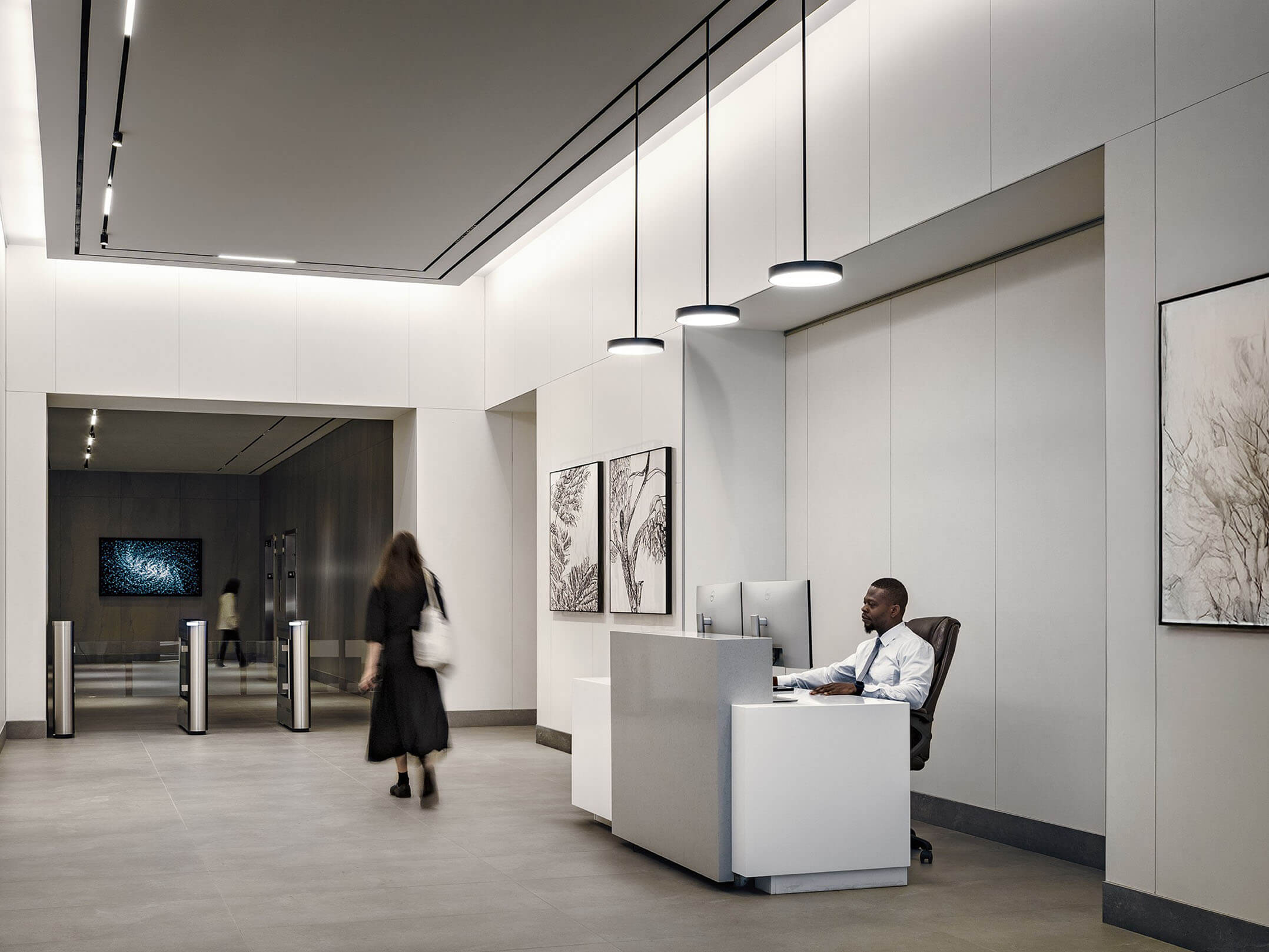 Reception area in the National Urban League Empowerment Center in Harlem