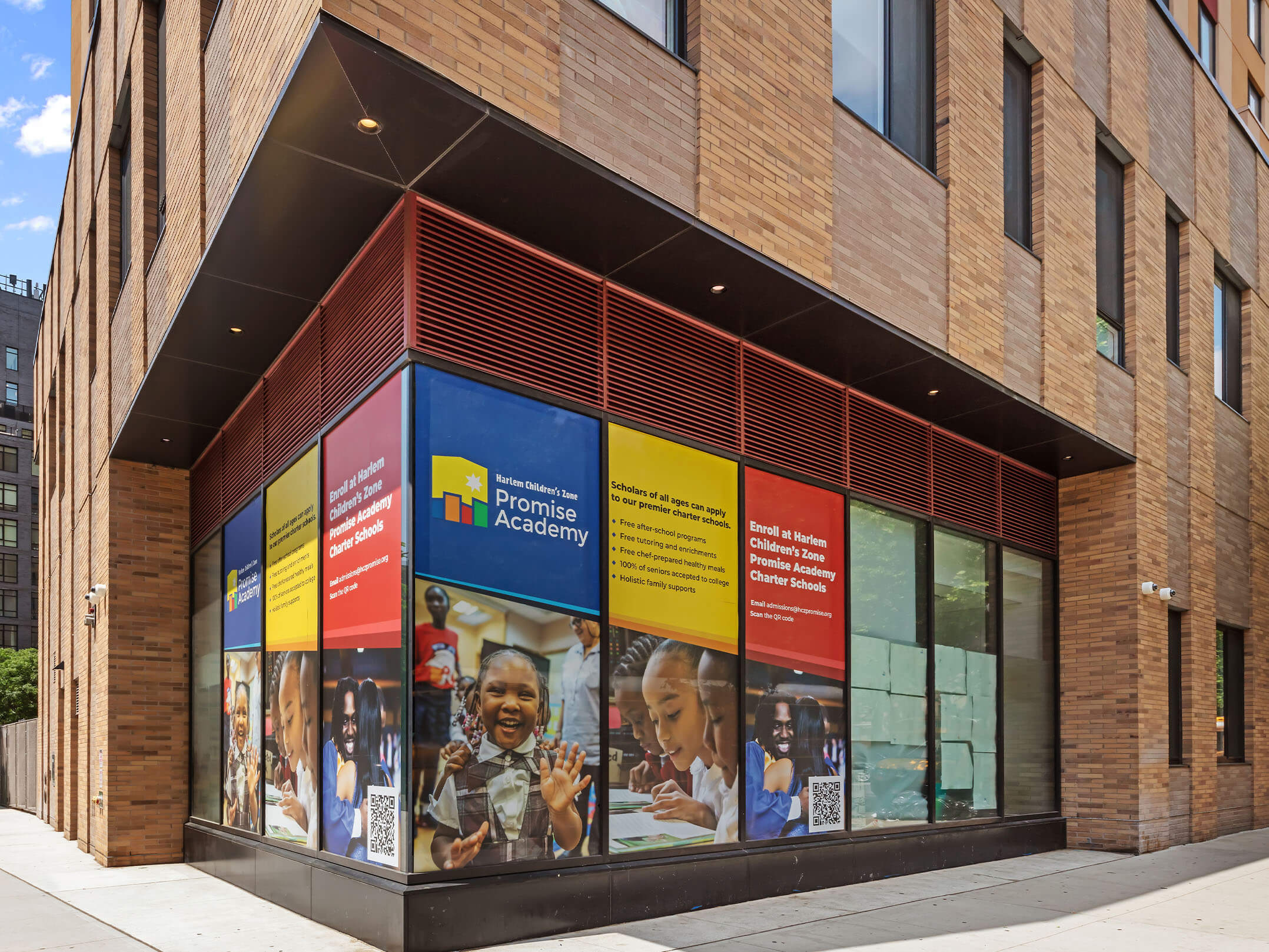 Corner of Promise Academy II public charter school run by the Harlem Children's Zone