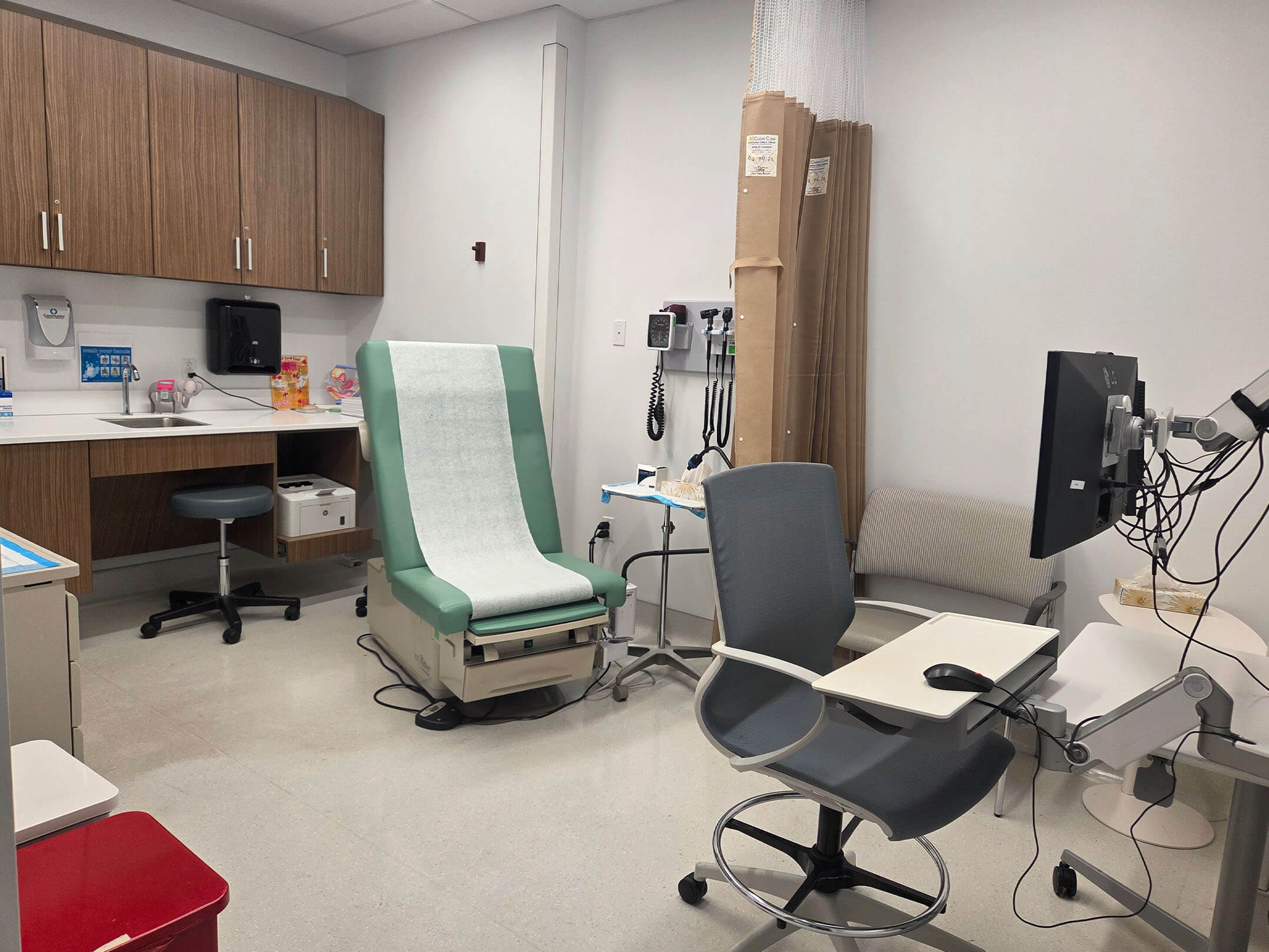 Medical examining room at the Community Healthcare Network in the Lower East Side