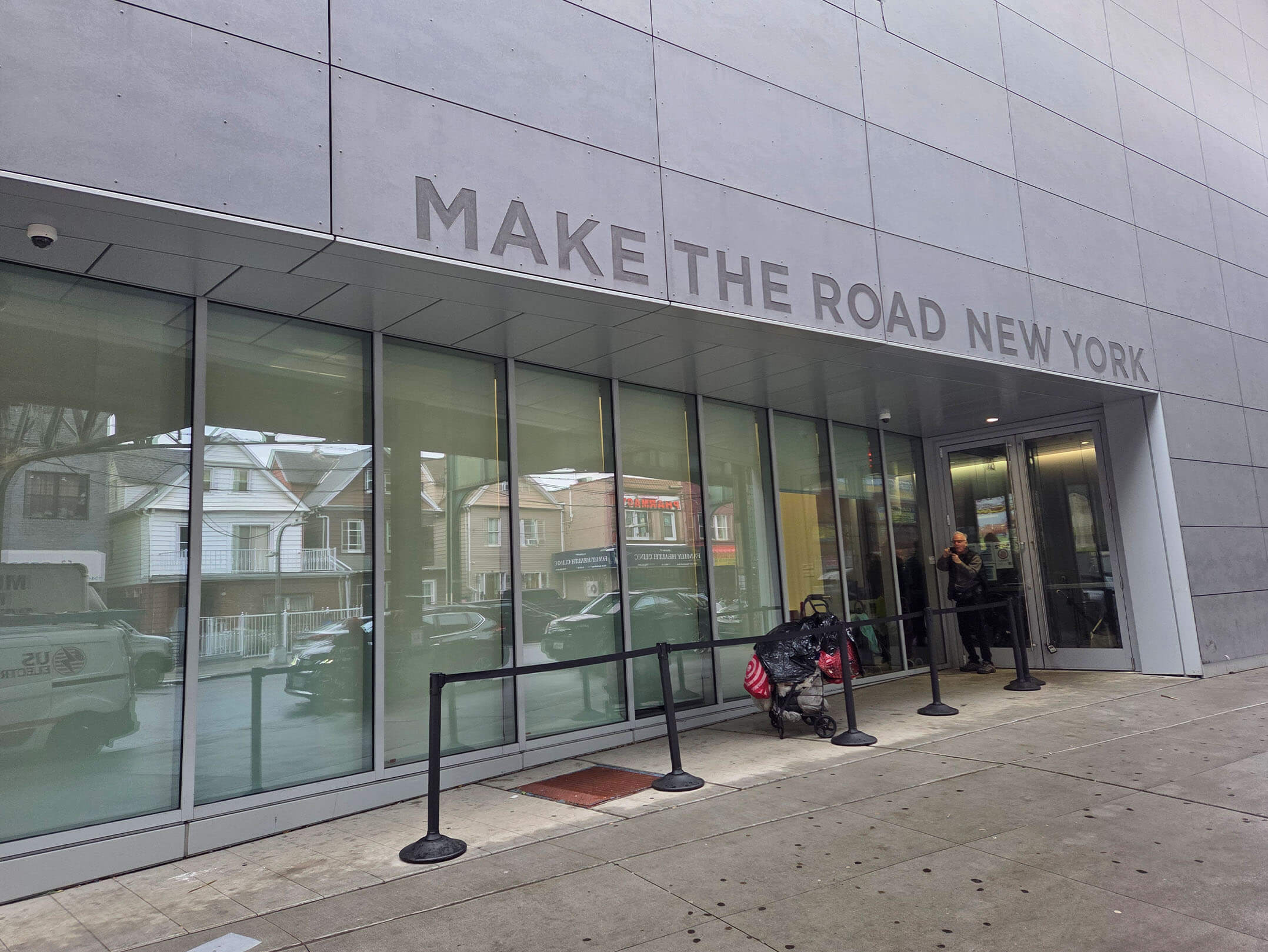Entrance to Make the Road New York's new community center in Queens
