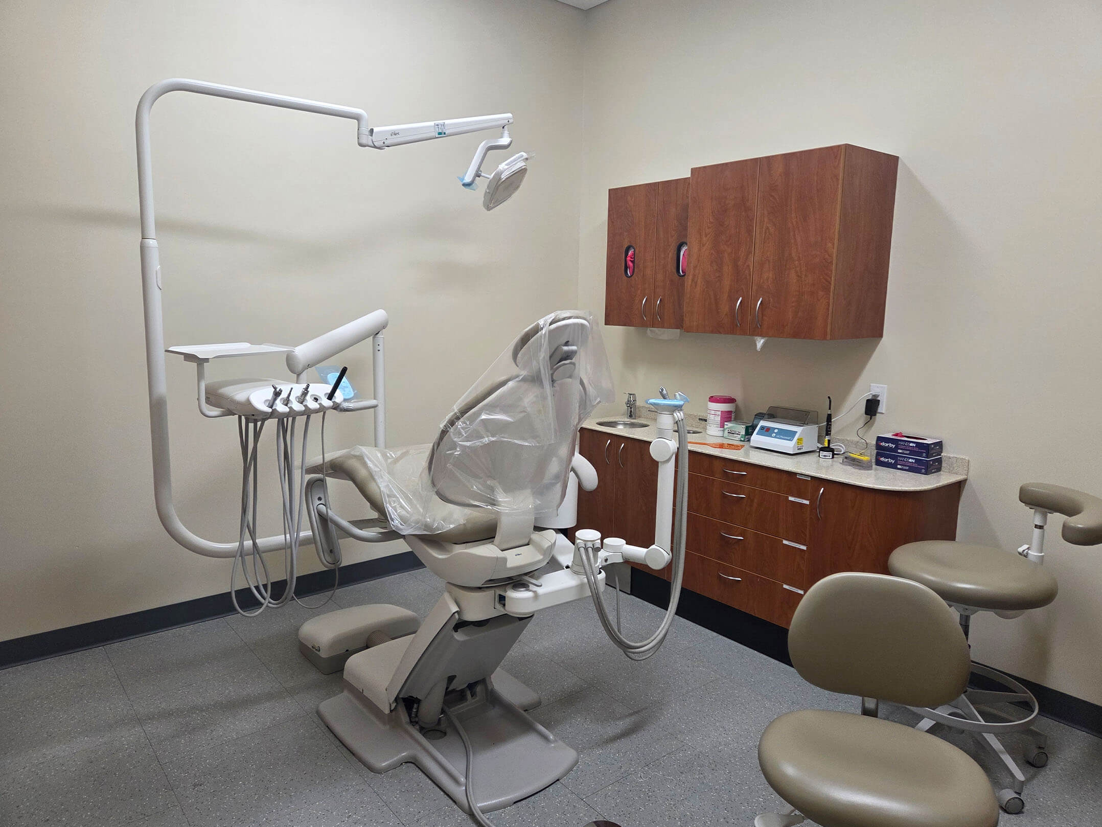 Examining room inside the Charles B. Wang Community Health Center in Flushing
