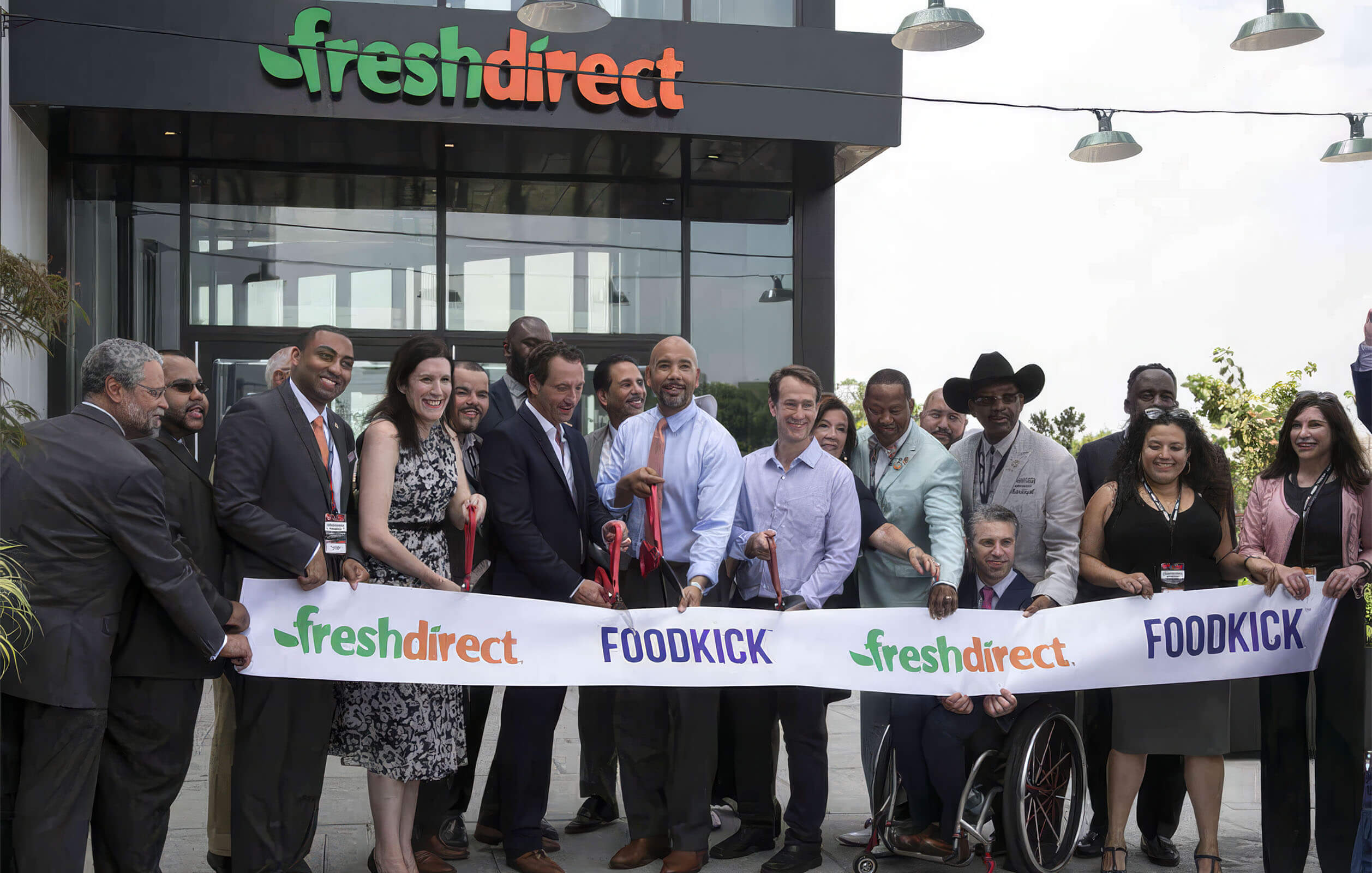 Ribbon cutting ceremony celebrating the grand opening of Fresh Direct's new headquarters in the South Bronx