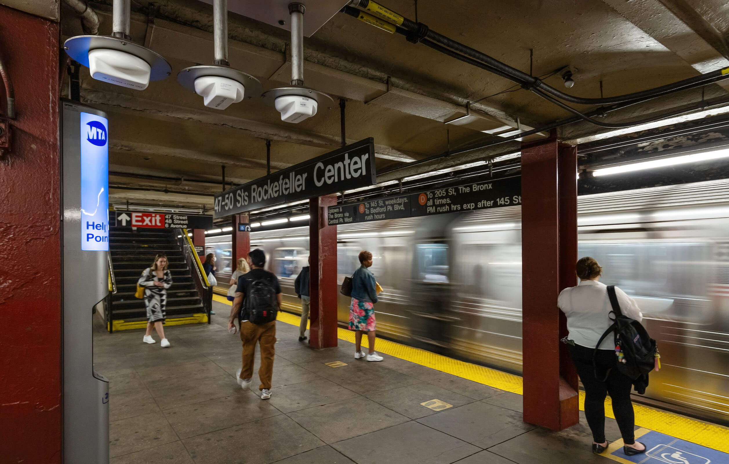 Equipment that allows for cell service in New York City's subway stations. Subway Station Wi-Fi Network