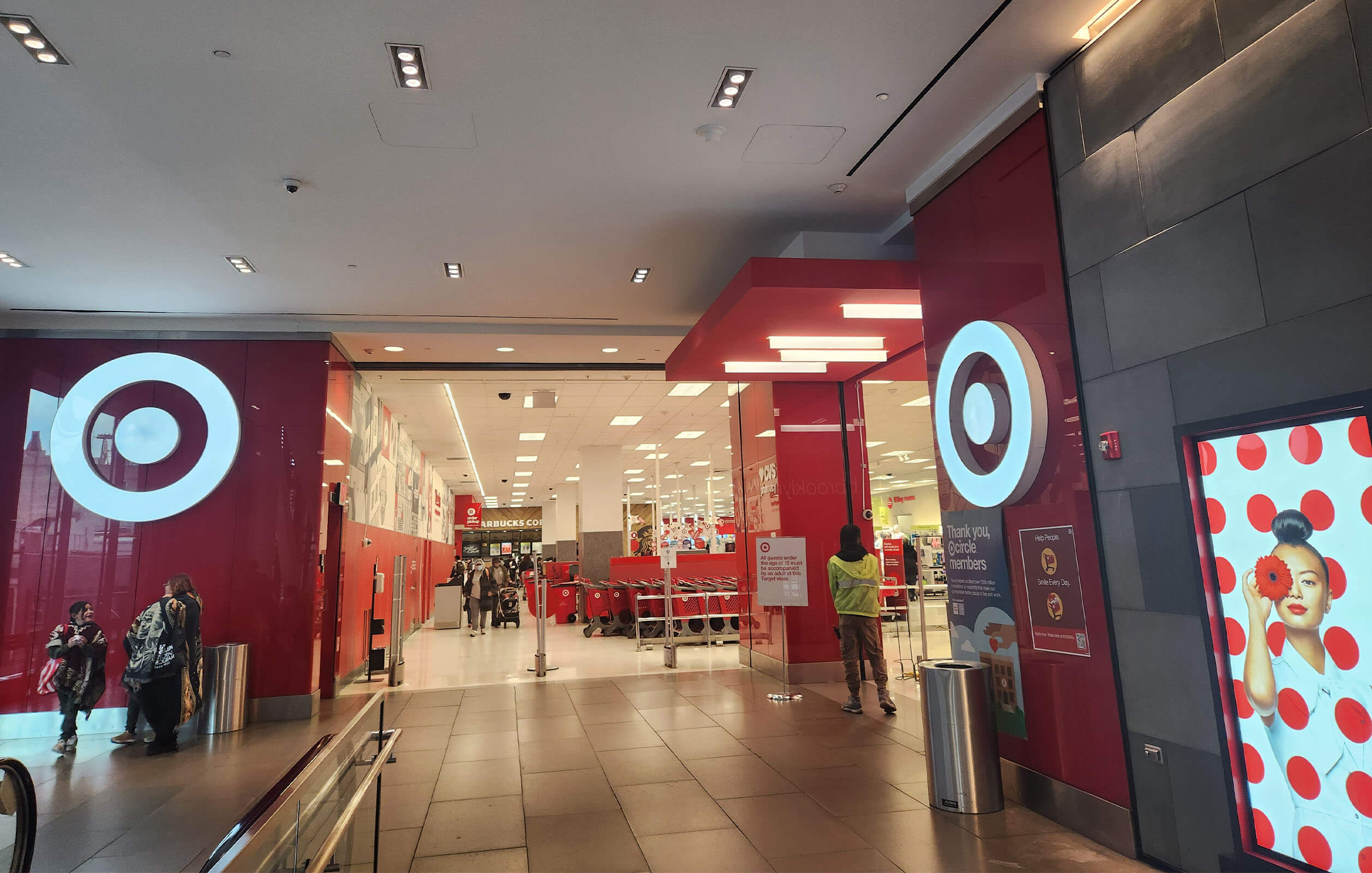 Entrance to Target in the City Point retail mall