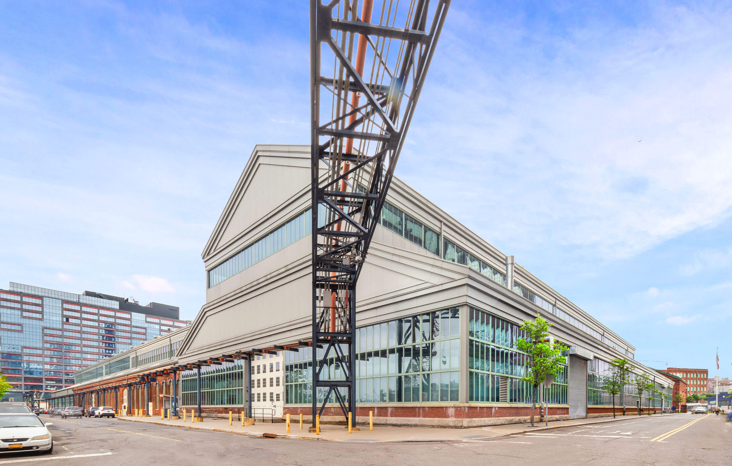 The outside of the New Lab building in the Brooklyn Navy Yard