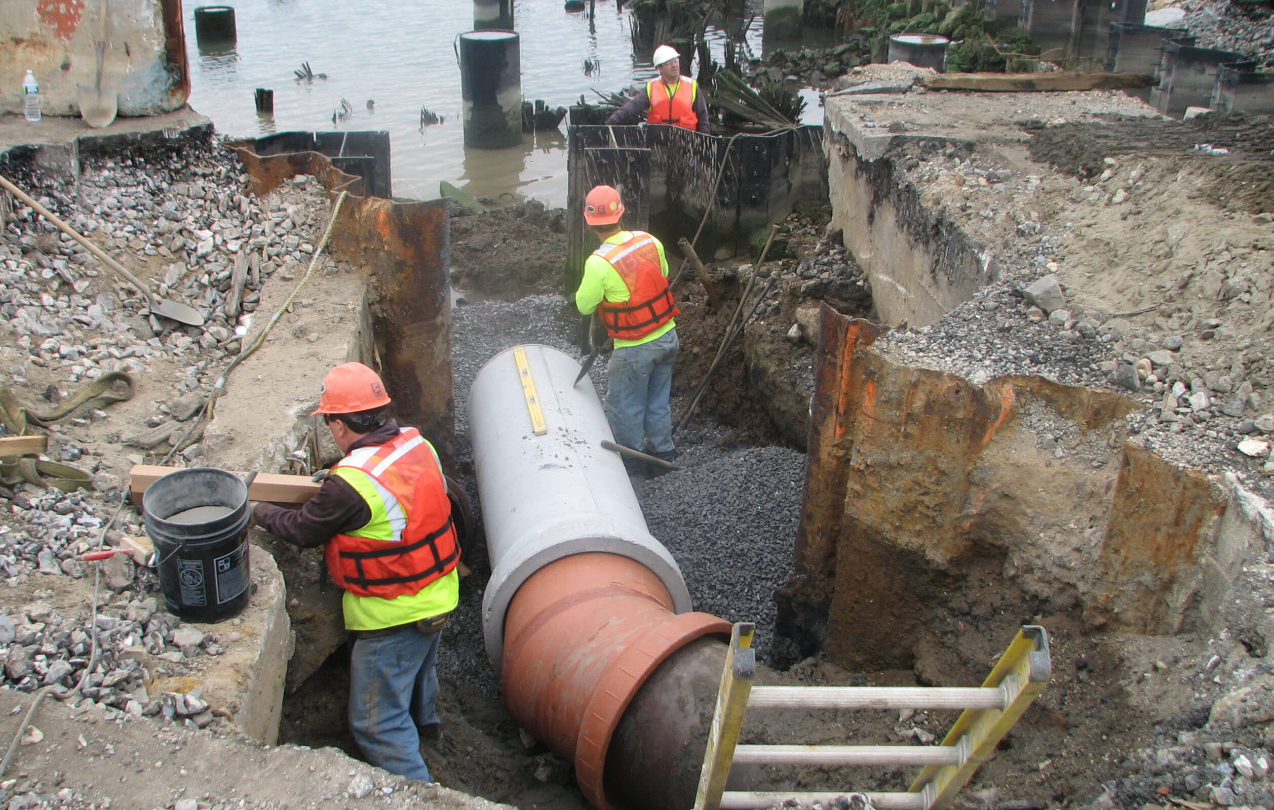 Infrastructure work enabling the expansion of the Brooklyn Navy Yard
