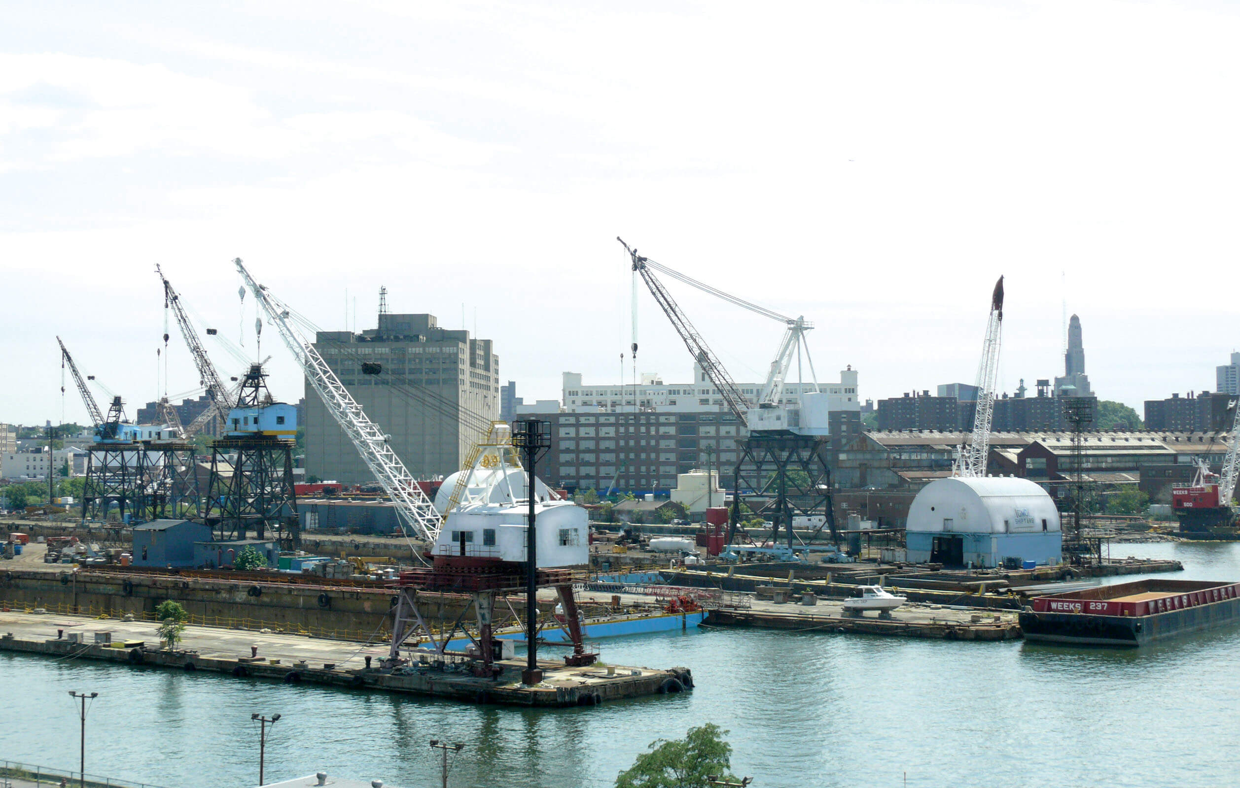 Working docks at the 150-year old Brooklyn Navy Yard