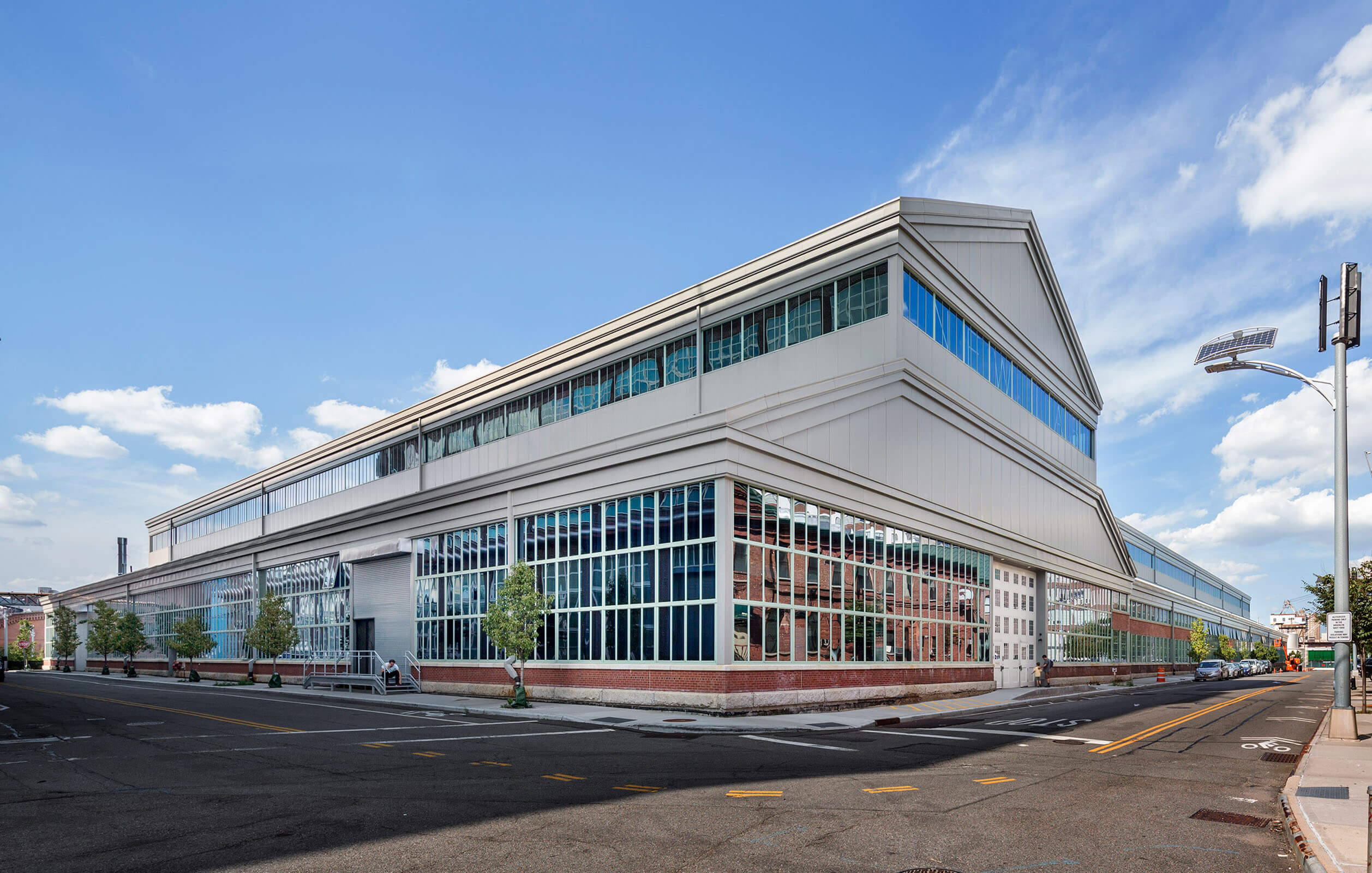 Exterior of Macro Sea's light industrial building known as Newlab