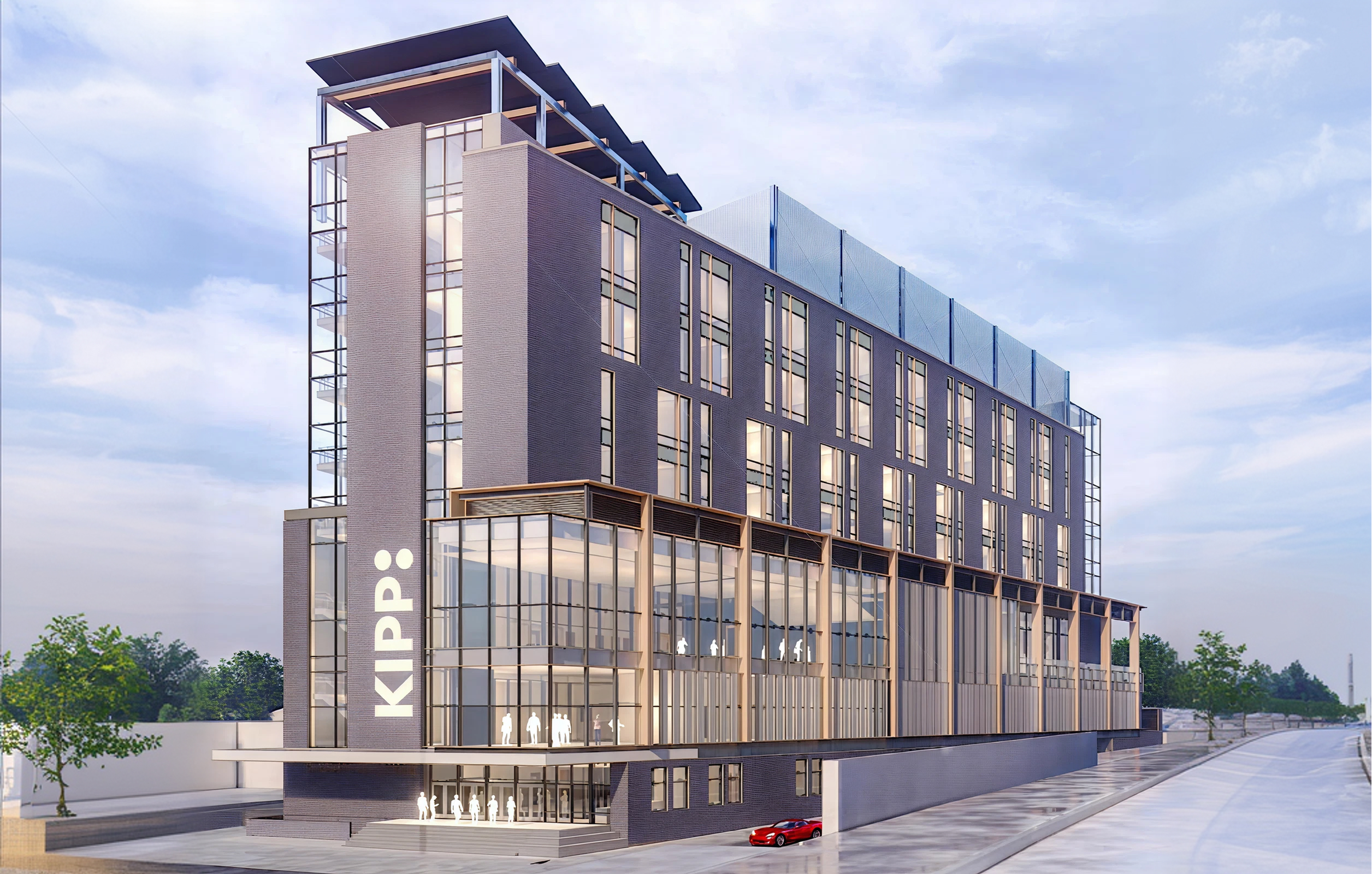 Rendering of the 155,000 square foot Kipp NYC public charter high school in the Bronx
