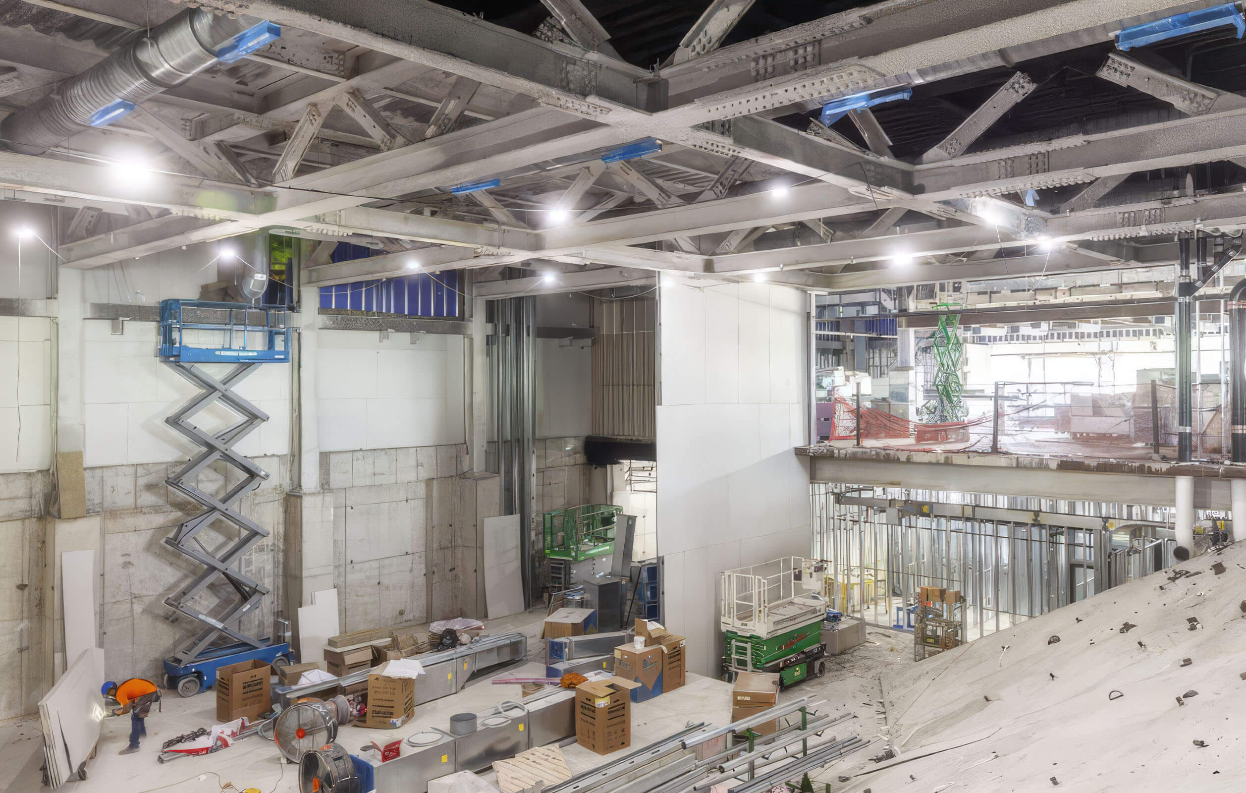 Interior of the Kipp NYC high school under construction