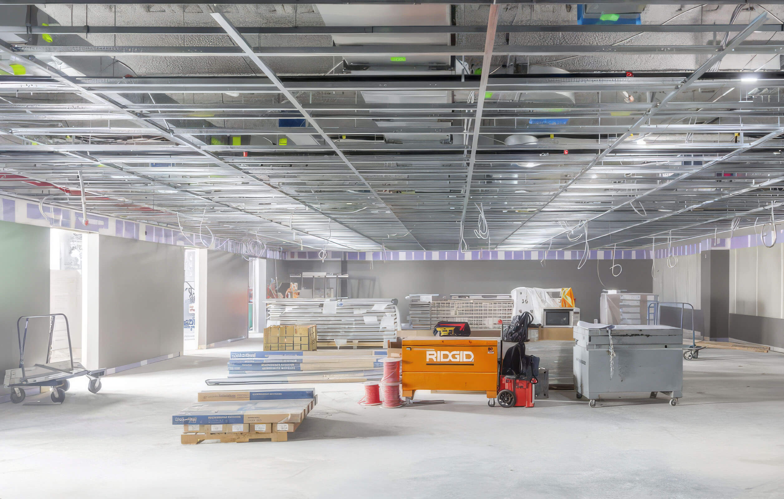 Interior of the Kipp NYC high school under construction